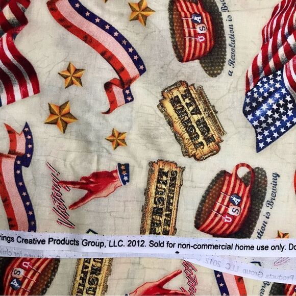 Pursuit of Happiness by Kate Ward Thacker Americana Patriotic Fabric 1 Yard - Picture 11 of 13